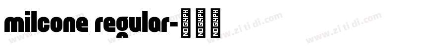 milcone regular字体转换
